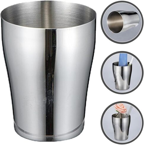 ibasenice 500ml Stainless Steel Tooth Cup for Bathroom Use, Stackable and Impact Resistant Drinking Cup with Smooth Edges, for Birthdays and Theme Parties in Kuwait