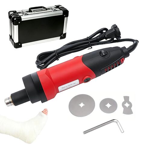 Electric Medical Plaster Saw Cast Cutting Tool with Adjustable Speed Control Safety Protection Mechanism Low Decibel Operation with Travel Case Blades Set for Hospital, Clinic(Blue) in Kuwait