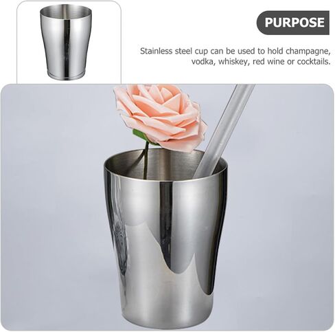 Stainless Steel Tooth Cup 500ml Sturdy Bathroom Mug for Home Use with Stackable Design and Easy to Clean Surface, for Daily Oral Care and Celebrations in Kuwait