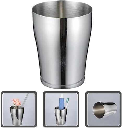 Stainless Steel Tooth Cup 500ml Sturdy Bathroom Mug for Home Use with Stackable Design and Easy to Clean Surface, for Daily Oral Care and Celebrations in Kuwait