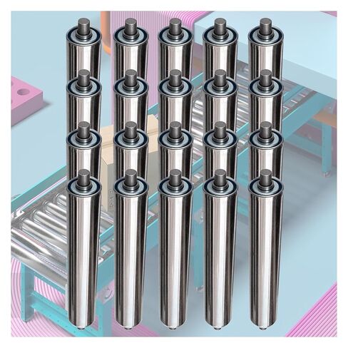 2-Inch Stainless Steel Conveyor Rollers - Replacement Rollers for DIY & Industrial Use,with Spring-Loaded Bearings(10packxL500MM) in Kuwait