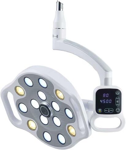 Ceiling Mounted Dental Induction LED Oral Lamp 15 Bulbs Shadowless Operating Light with HD Camera One-Click Yellow Light Switch KY-P132 in Kuwait