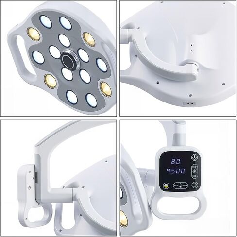 Ceiling Mounted Dental Induction LED Oral Lamp 15 Bulbs Shadowless Operating Light with HD Camera One-Click Yellow Light Switch KY-P132 in Kuwait
