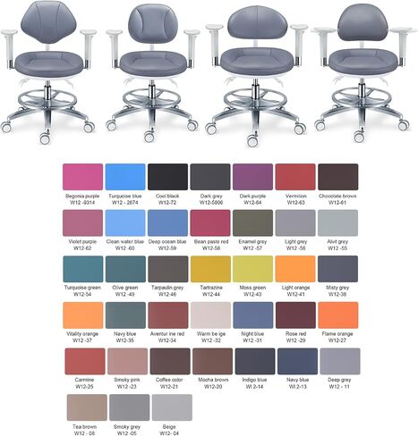 Rigoberto Microfiber Leather Dental Microscope Doctor's Chair with Armrest Dentist Stool Adjustable Height and Backrest Angle PLST-083 in Kuwait