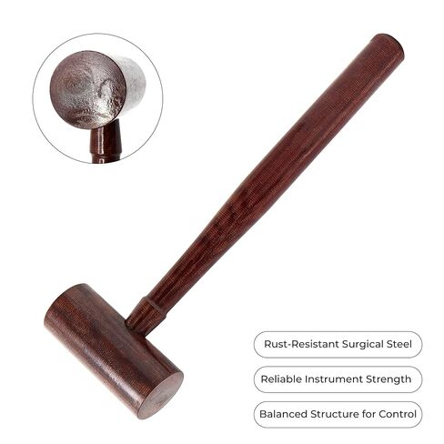 Stellmacher All Fiber Mallet 14oz (397g) – Surgical Mallet with 80 x 60mm Fiber Head, Lightweight Impact Instrument for Orthopedic, Dental, Veterinary, Laboratory and Training Applications (24 cm) in Kuwait