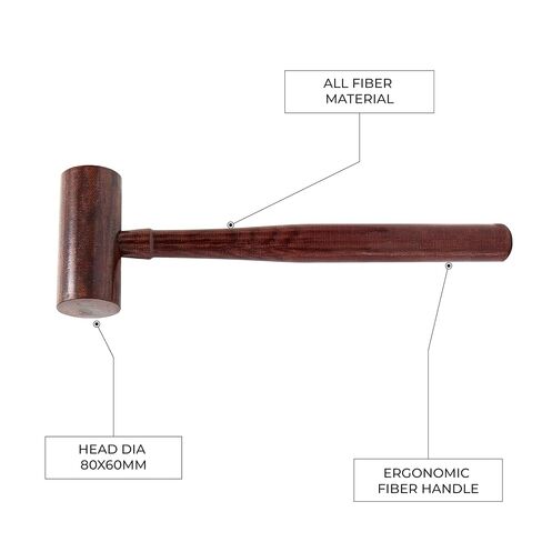 Stellmacher All Fiber Mallet 14oz (397g) – Surgical Mallet with 80 x 60mm Fiber Head, Lightweight Impact Instrument for Orthopedic, Dental, Veterinary, Laboratory and Training Applications (24 cm) in Kuwait