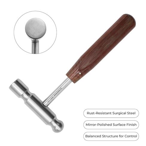 Stellmacher Cloward Surgical Mallet – Orthopedic Bone Hammer, Ergonomic Fiber Handle, Premium Stainless Steel Bone Impact Instrument for Surgical & Clinical Procedure Use (19cm Length / 20mm Head Dia) in Kuwait