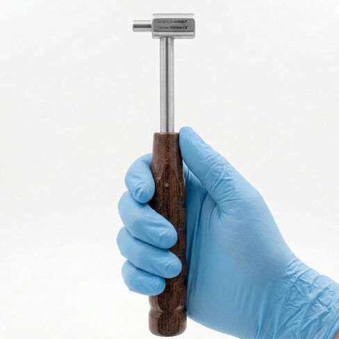 Stellmacher Narrow Tip Mallet 7mm Head (170 g) – Orthopedic Surgical Instrument, Stainless Steel Shaft with Wooden Handle, Bone Impactor Hammer for Precise Seating and Controlled Strikes (20 cm) in Kuwait