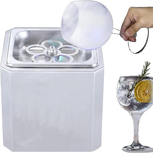 Glass Chiller,with LED Light, G5/8 Air Port 110v | 6 Seconds Fast Glass Froster Machine, Stainless Steel Anti-Crack for Drinkware Frosting, (CO2 Tank Excluded) in Kuwait