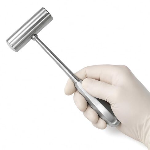 مطرقة جراحية Stellmacher Partsch - مقبض مجوف، وزن 200 جرام، مطرقة عظمية من الفولاذ المقاوم للصدأ لجراحة الفم وإجراءات الأسنان وتطبيقات جراحة العظام والطب البيطري (19 سم) in Kuwait