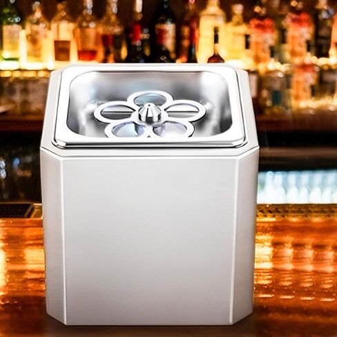 Commercial Ice Cup Chiller, High Efficiency 6s Fast Frosting 110v | Glass Froster, Desktop Stainless Steel Cup Freezer with Standard G5/8 Interface and LED Light for Bar Catering Business in Kuwait