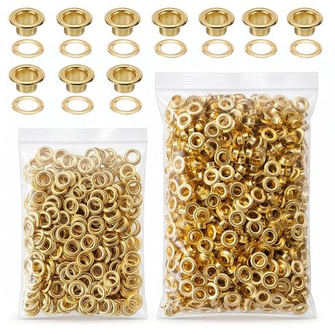 1200 Pcs Metal Grommets Kit,3/8 Inch (10mm) Eyelets and Washers for Banner, Posters, Fabric, Clothes, Leather Belt Punching | for Fabric & Leather, Banner & Poster Use, Grommet Tool Kit, Belt Punching in Kuwait