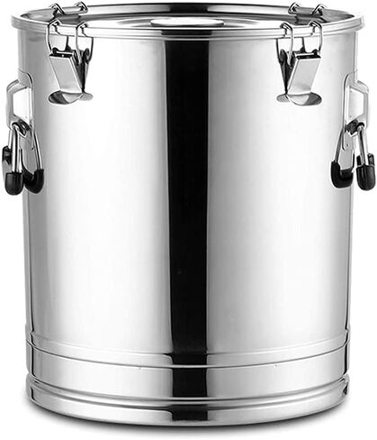 Large-Capacity Stainless Steel Airtight Barrels, Tea Barrels, Thickened Edible Oil Milk Barrels, Rice Barrels, Oil Barrels, Silicone Airtight Barrels,25L,55L in Kuwait