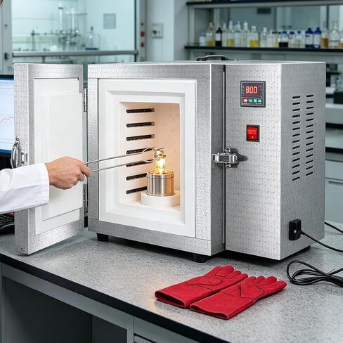 Jewelry Casting Burnout Oven, 1500W Electric Kiln Furnace with PID Digital Temperature Control, 800°C Tabletop Muffle Furnace for Wax Burnout, Resin Model and Metal Clay in Kuwait