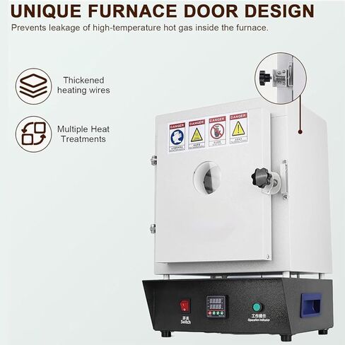 High-Temperature Muffler Furnace, 1750W, 1150℃, PID Temperature Control, Ceramic Box for Sintering, Wax Burning & Metal Melting in Kuwait