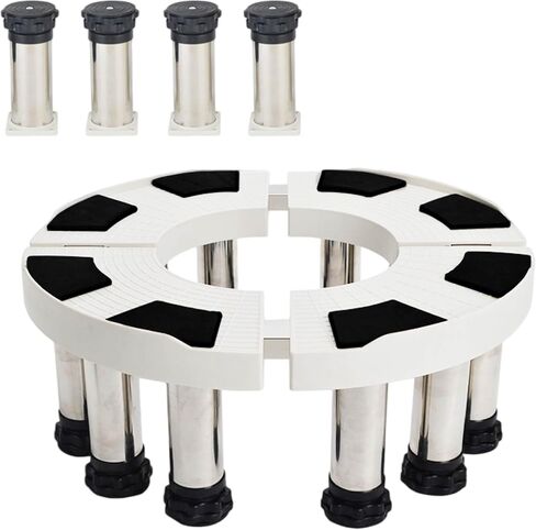 Circular appliance base Inner Wheel Movable Feet move easily | Adjustable Dolly Base for Furniture Portable round appliance Stand makes cleaning underneath easier in Kuwait
