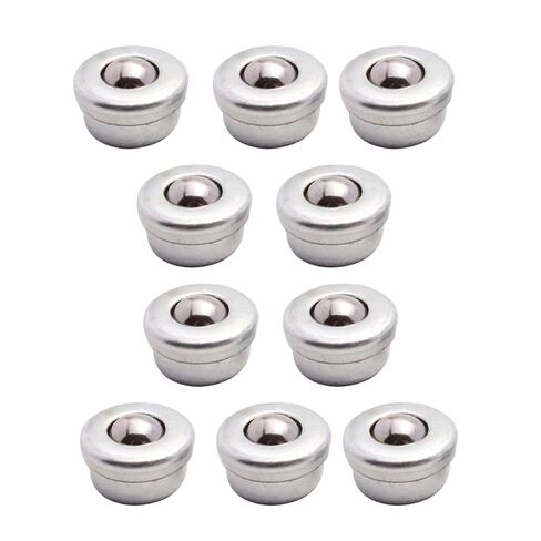 10Pcs 8mm Steel Conveyor Ball Sliver Transfer Bearing Unit Roller Wheels Small Flat Round Eye Conveying in Kuwait
