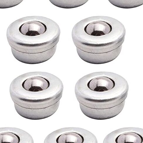 10Pcs 8mm Steel Conveyor Ball Sliver Transfer Bearing Unit Roller Wheels Small Flat Round Eye Conveying in Kuwait