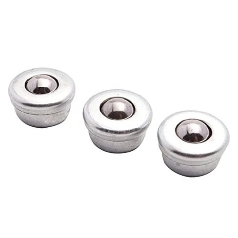 10Pcs 8mm Steel Conveyor Ball Sliver Transfer Bearing Unit Roller Wheels Small Flat Round Eye Conveying in Kuwait