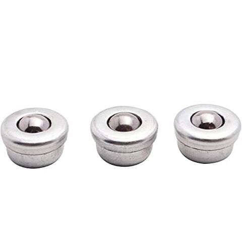 10Pcs 8mm Steel Conveyor Ball Sliver Transfer Bearing Unit Roller Wheels Small Flat Round Eye Conveying in Kuwait