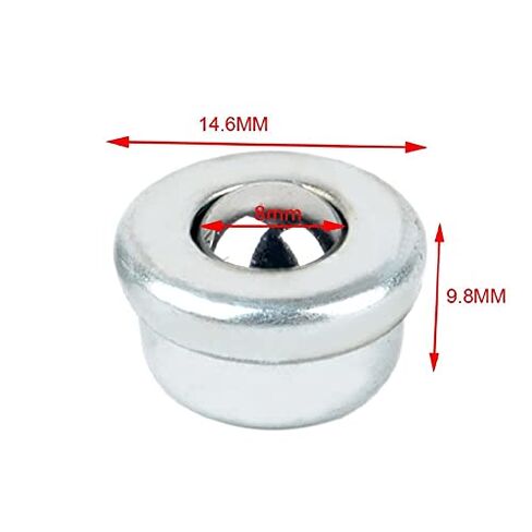 10Pcs 8mm Steel Conveyor Ball Sliver Transfer Bearing Unit Roller Wheels Small Flat Round Eye Conveying in Kuwait