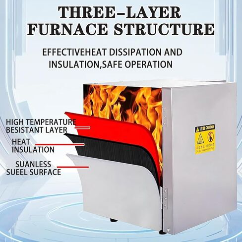 1500w Hi-Temp Electric Burnout Oven for Jewelry, Dental Casting & Metal Sintering - Compact Kiln Reaches 800°c for Wax, Clay & 3D Resin Projects in Kuwait