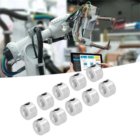 Solid Shaft Collars 20-Pack 6mm Steel Shaft Collars, High-Strength Setscrew Type for Robotics in Kuwait