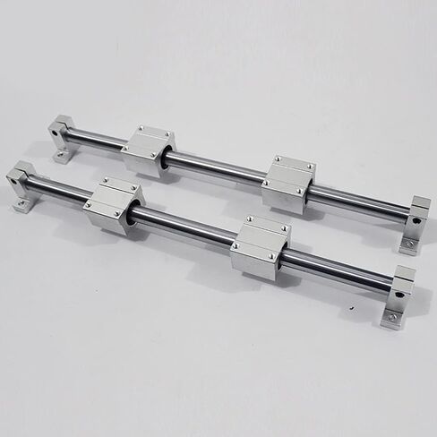 2Pcs Linear Rail Shaft OD8/10/12mm Optical Axis 4Pcs SCS8/10/12UU Bearing Blocks SK8/10/12 Support in Kuwait
