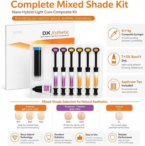 DX.Enamel الأسنان راتنجات علاج الضوء نانو الهجين ترميم الجمالية مركب الراتنج in Kuwait
