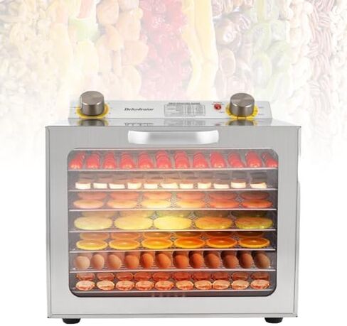 Food Freeze Dryer Machine 400W, 8-12 Layers, Adjustable Timer, 35-90℃ Temperature Range, 6-Inch Fan for Fruits & Vegetables, Suitable for Home & Business in Kuwait