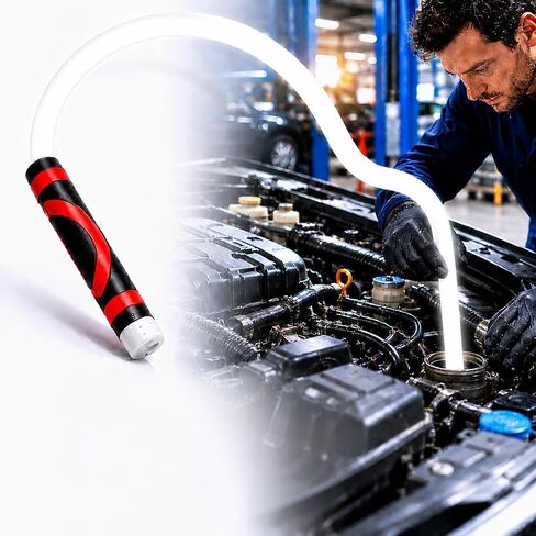 Flexible LED Light Stick 30", Rechargeable Bendable Mechanic Work Light, 1200 Lumens Inspection Light with 360° Flexible Neck, IPX6 Waterproof for Car Repair, Under Hood, Garage and Tight Spaces in Kuwait