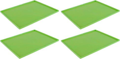 Aramox Food Grade Silicone Dehydrator Mats Non Stick Fruit Leather Tray with 0.4in Raised Edge for Excalibur Dehydrators (Green) in Kuwait