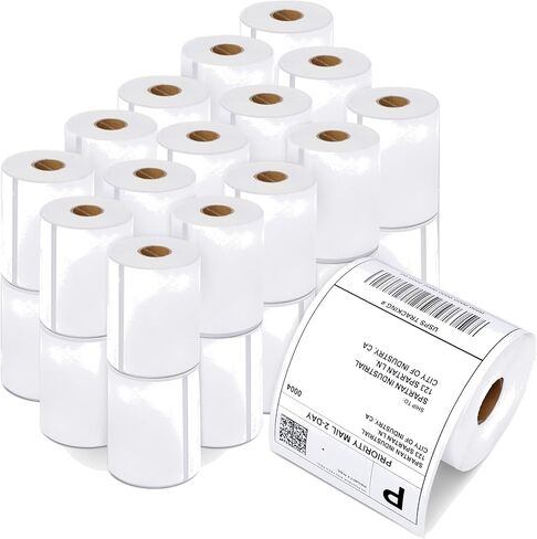 لاصقات إيجيس - ملصقات شحن 4 × 6، ملصقات حرارية مباشرة، DYMO 4XL 1744907، ملصقات عنوان الإرجاع للبريد، العبوات - متوافقة مع طابعات الحمار الوحشي ورولو - (عدد 6600، 30 لفة، وليس 5XL) in Kuwait