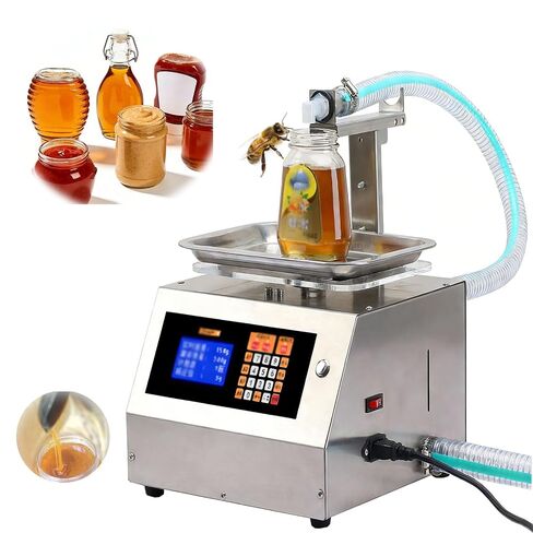 Honey Filling Machine, Automatic Quantitative Viscous Liquid Filing Machine,Bottle Filling Machine, Digital Control Quick Filler for Ketchup Syrup Paste Lotion Filling(Small) in Kuwait