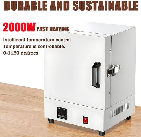 2000W Four-Sided Constant Temperature Furnace, 1150℃ Closed Laboratory Muffle Furnace, Electric Burnout Oven Kiln, Electric kiln for Jewelry Casting and Ceramic Works in Kuwait