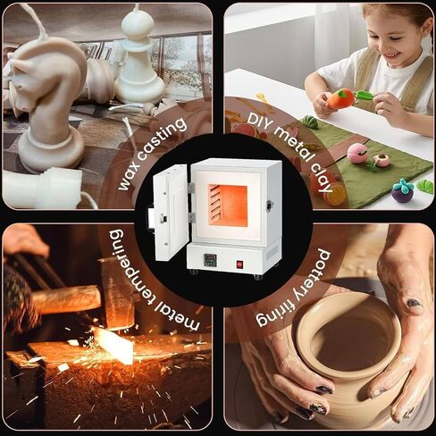 2000W Four-Sided Constant Temperature Furnace, 1150℃ Closed Laboratory Muffle Furnace, Electric Burnout Oven Kiln, Electric kiln for Jewelry Casting and Ceramic Works in Kuwait