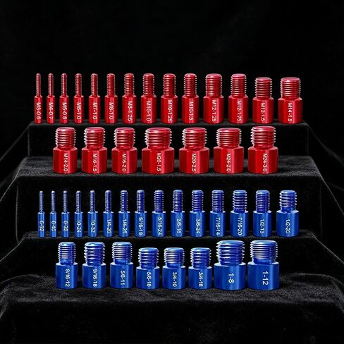 44Pcs Metric Bolt Thread Tester Rustproof for Automotive Repair Industrial Use Thread Checker Gauge Set in Kuwait