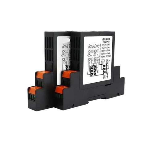 1 pcs in DIN Rail Temperature Transmitter for PT100 Cu50 RTD Input Isolated 4-20mA 0-10V Analog Output in Saudi Arabia