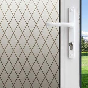 Gila® Glass Scenes Frosted Lattice Decorative Window Film DIY Static Cling, 3ft x 6.5ft (36in x 78in) (19.5 sq ft)