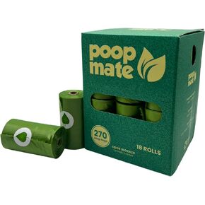 Dog Poop Bags - Pet Waste Bags, Leak Proof, Extra Thick Waste Bag Refill Rolls For Dogs, Unscented - 18 Rolls (270 Count)