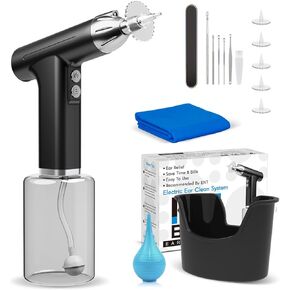 Ear Wax Removal Tool, Ear Irrigation kit,3 Water Pressure Modes & LED Light, Electric Ear Wax Flushing Kit,Ear Flush Kit for Adults,Earwax Removal Kit