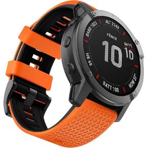 OVERSTEP 22mm Quick Fit Bands for Garmin Fenix 5/Fenix 6/Fenix 7, Soft Silicone Replacement Strap Compatible with Garmin Forerunner 935/945/955/Approach S60/S62