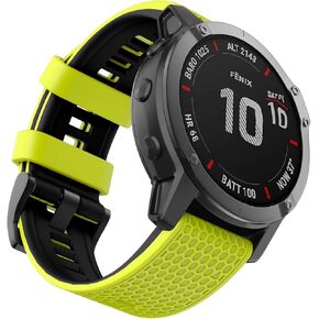 OVERSTEP 22mm Quick Fit Bands for Garmin Fenix 5/Fenix 6/Fenix 7, Soft Silicone Replacement Strap Compatible with Garmin Forerunner 935/945/955/Approach S60/S62