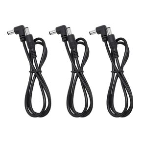 3pcs Guitar Pedal Power DC Cable for Effect Pedal 5.5 x 2.1mm Power Lead Cord Male to Male 24AWG Connector Plug Wire Adapter