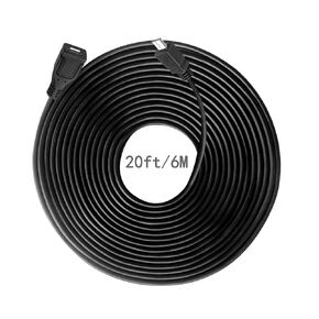 XSDTtech Micro USB Male to Female Charging Cable 20ft Black, Compatible with Zmodo Surveillance Camera, Wyze Cam, Blink, Echo, Xbox, PS4, Yi, Oculus Go and More
