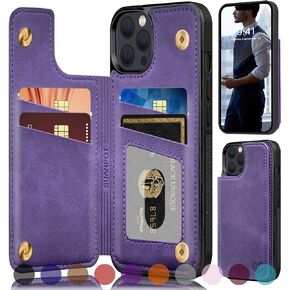 SUANPOT for iPhone 12 Pro Max Leather Wallet case with RFID Blocking Credit Card Holder, Flip Folio Book Magnetic PU Cell Phone Plus Cover for Apple 12 promax Leather for Men Women 6.7 Light Brown