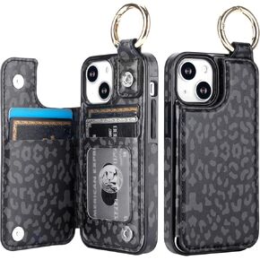 HAOPINSH for iPhone 13 Mini Case Wallet with Card Holder, American Flag Sunflowers Pattern Back Flip Folio PU Leather Kickstand Card Slots Case for Women Girls, Double Magnetic 5.4"