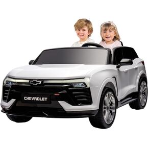 24V Kids Ride on Car 2 Seater, Licensed Chevrolet Blazer Battery Powered Electric Vehicles Car Ride on Toys with Parent Remote Control, Spring Suspension, Bluetooth, 2 Speeds, Red