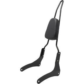 Sissy Bar Backrest With Comfortable Pad Fits For Kawasaki Vulcan 900 VN900 1996-2018 (Black) (Black)