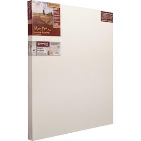 MASTERPIECE Z1ME-1860 Monet Pro 1.5" Deep Sierra Heavy Weight Medium Texture 14.6 oz Cotton Stretched Canvas 18" x 60" White